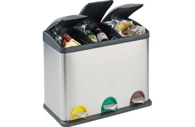 HOME 45 Litre Recycling Pedal Bin with 3 Compartments. HOME 45 Litre Recycling Pedal Bin with 3 Compartments.